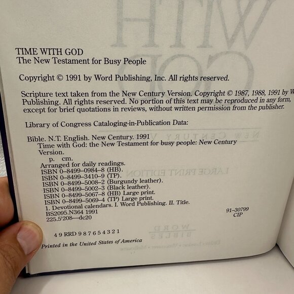 Time with God: Personal Journal Large Print Edition A One Year Devotional - Picture 6 of 6